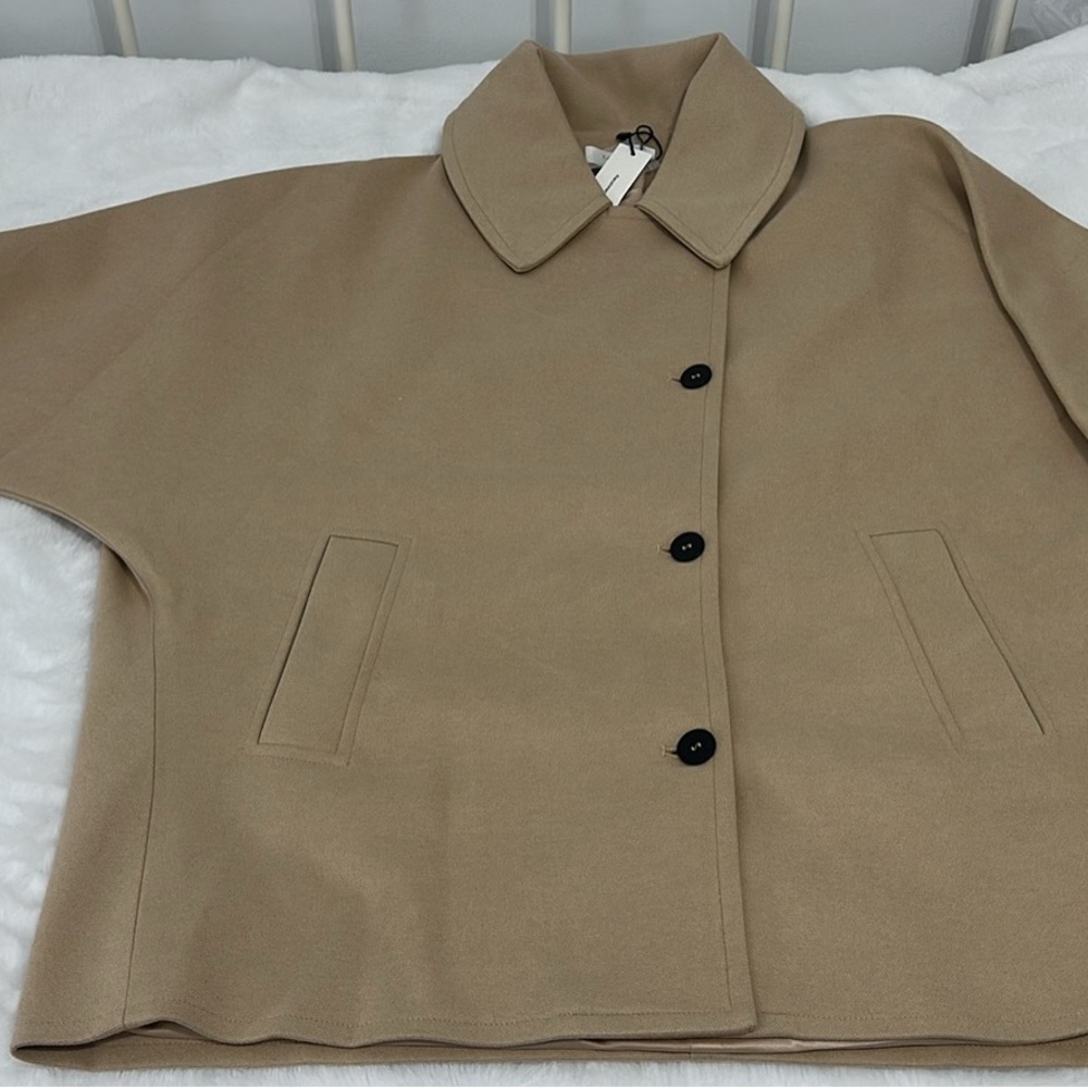COMMENSE Solid Oversized Pocket Button Coat NWT - image 4